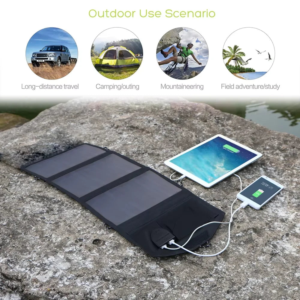 ALLPOWERS Foldable 21W Waterproof Solar Panel Portable Charger For Mobile Phone