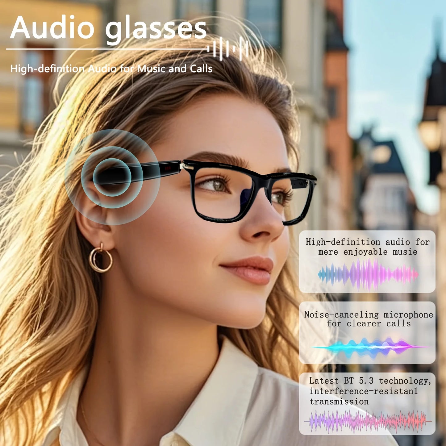 Giinova AI Translation Smart Glasses Real-Time Translation 160 Languages