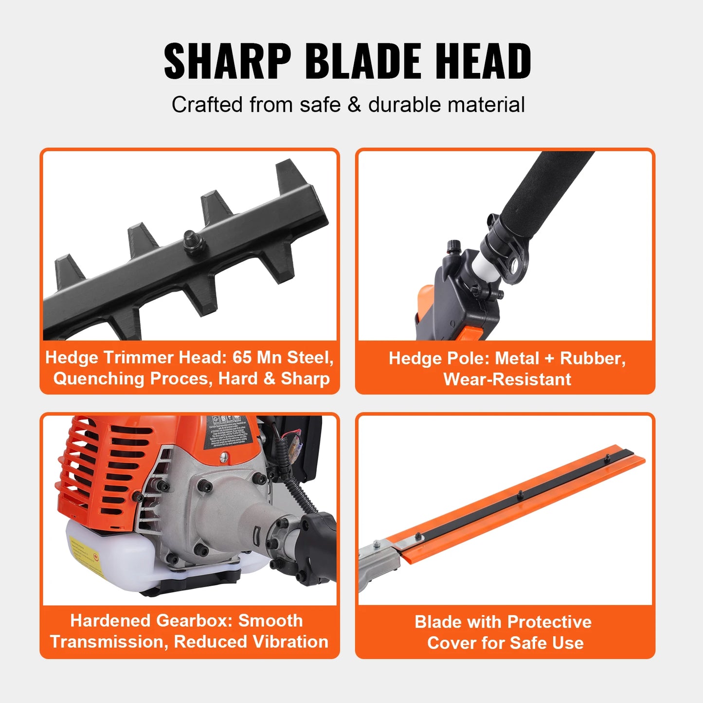 SucceBuy 6 In 1 Gas Hedge Trimmer For Yard Maintenance