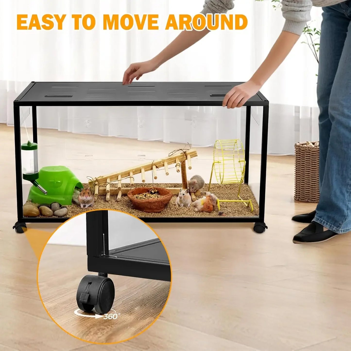 Stackable Hamster Cage With Top Access For Small Pets