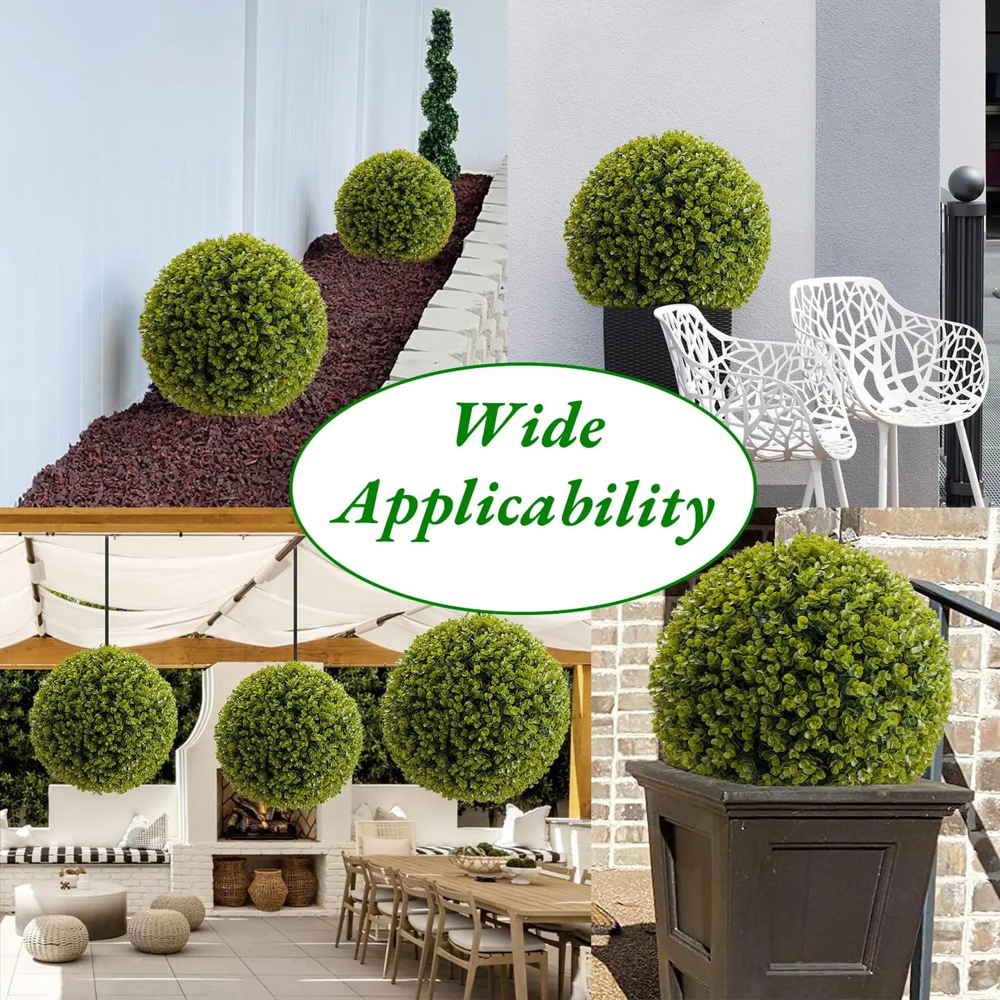 Studyset Topiary Balls Outdoor Decor Set of 2 for Home