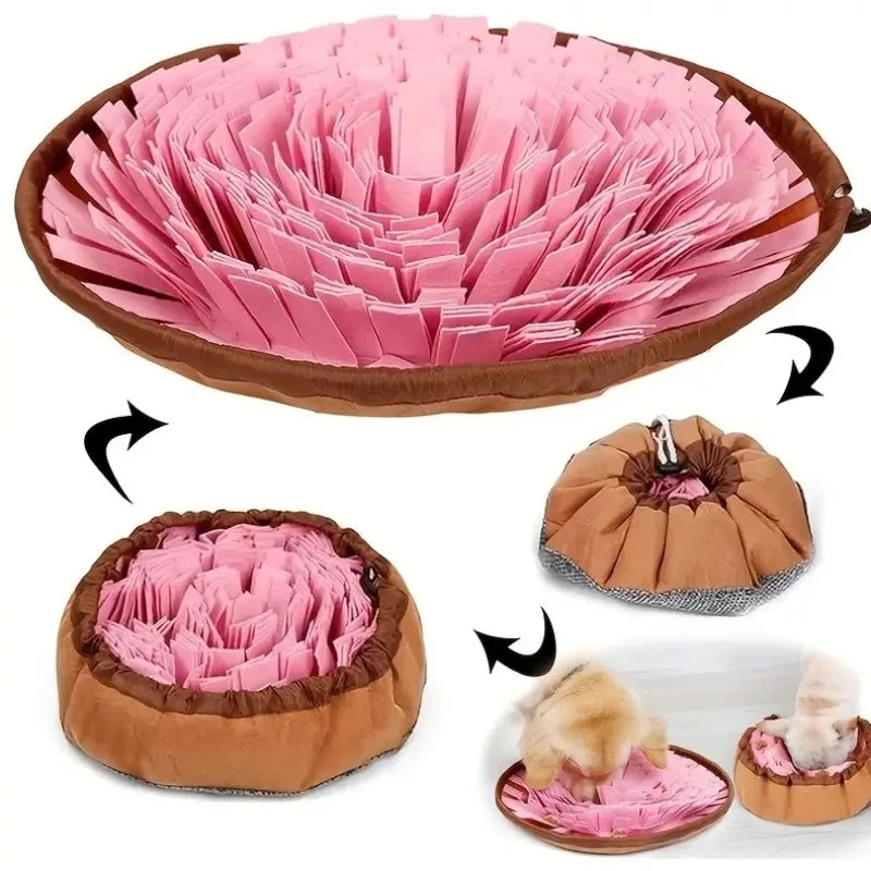 Washable Felt Snuffle Mat for Dogs Foldable Slow Feeding Toy