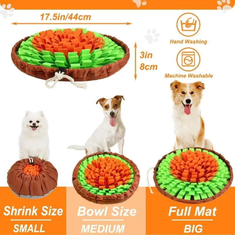 Washable Felt Snuffle Mat for Dogs Foldable Slow Feeding Toy
