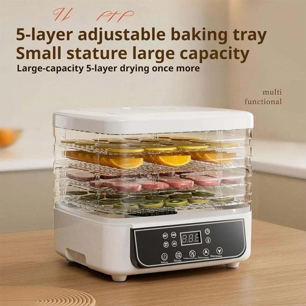 Five Layer Fruit Dryer With Adjustable Temperature And Touch Control
