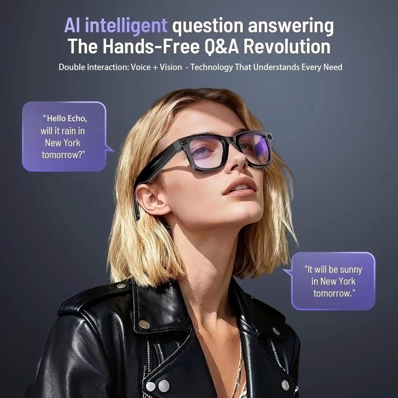 Giinova AI Smart Video Glasses With Camera And Photo Capabilities