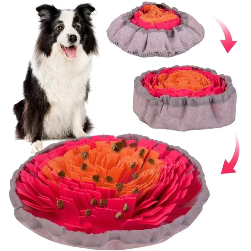 Washable Felt Snuffle Mat for Dogs Foldable Slow Feeding Toy