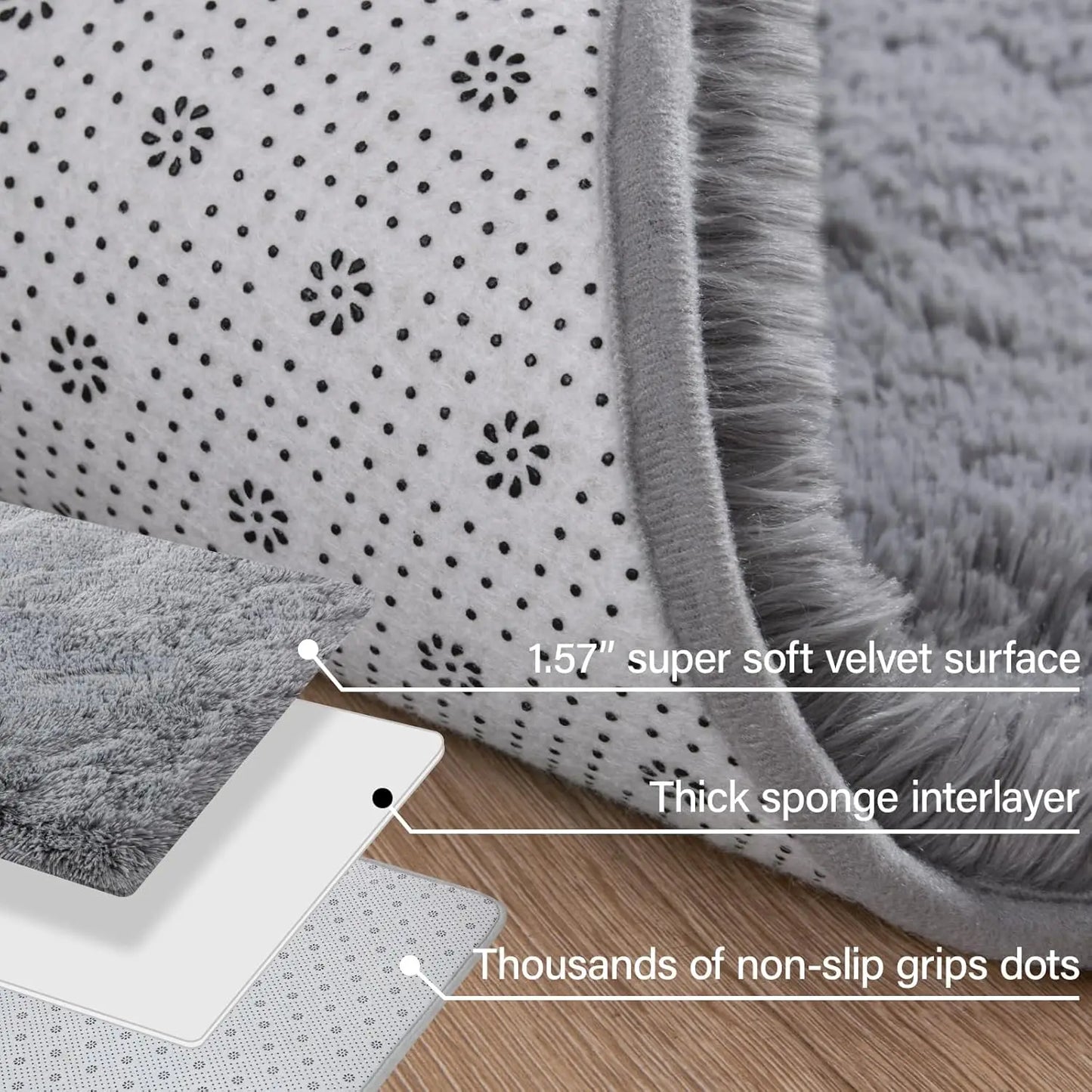 Soft Modern Indoor Shaggy Rug For Living Room And Bedroom