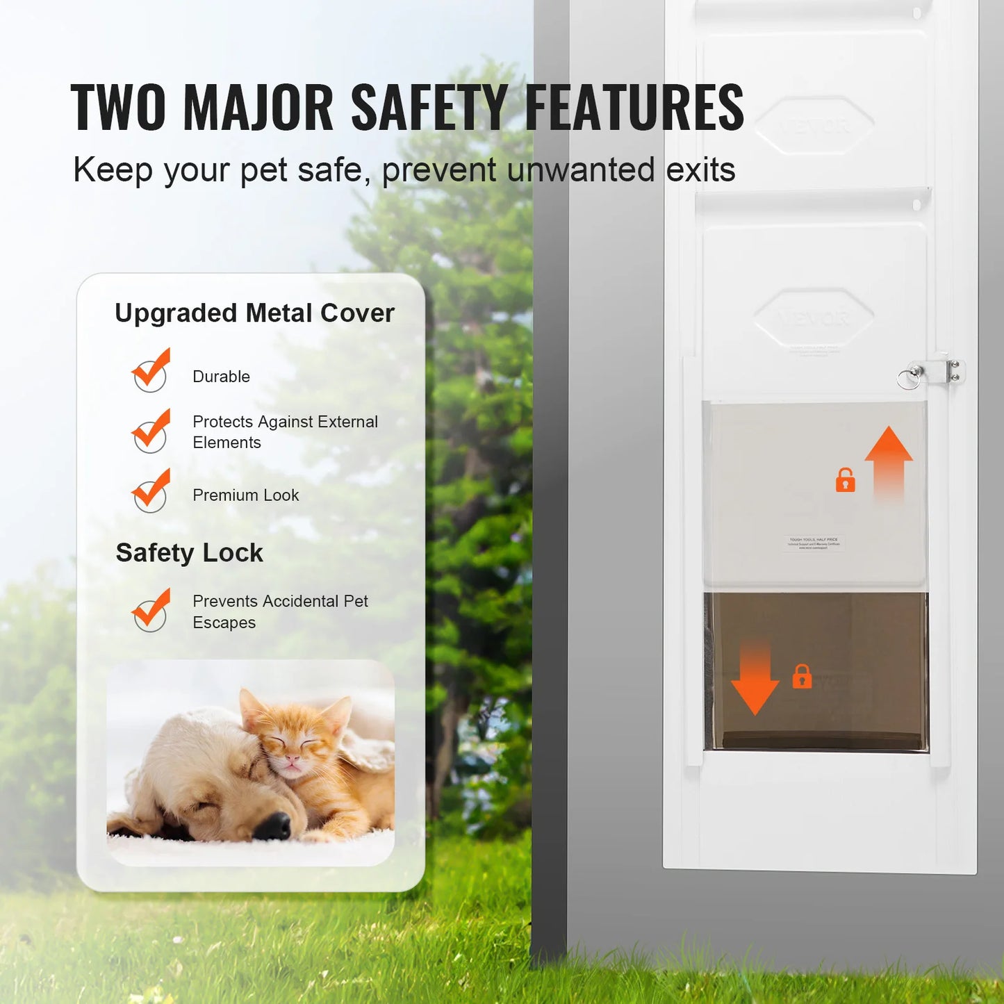 Dog Door for Sliding Glass Doors With Adjustable Height