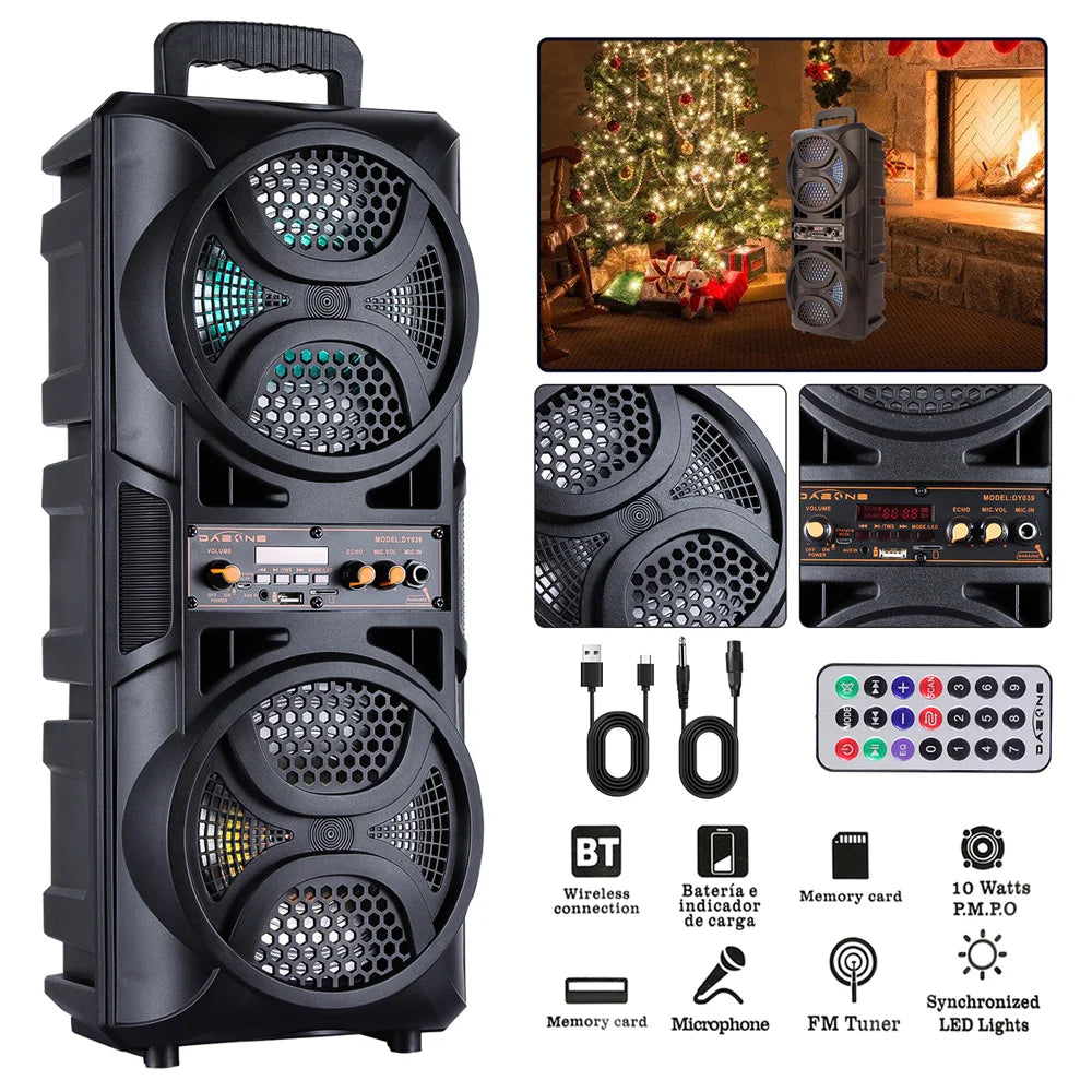 CURUK 3000W Portable Bluetooth Speaker Subwoofer Heavy Bass