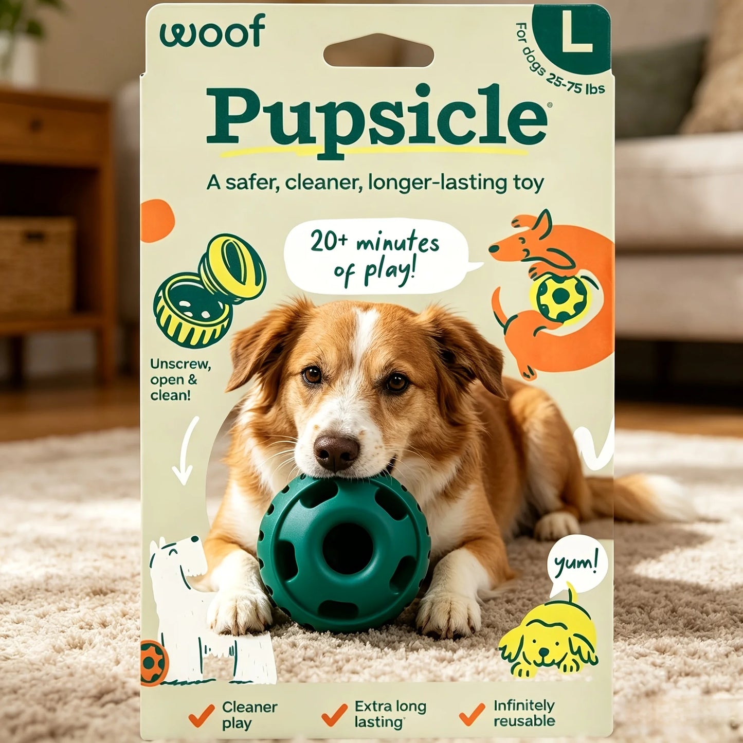 Pupsicle Interactive Dog Chew Toys For Puppies And Adults