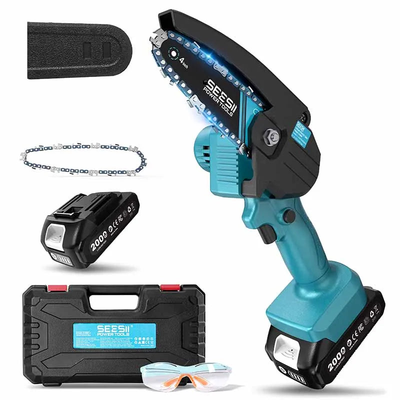 Seesii 6 Inch Cordless Mini Chainsaw For Makita 18V Battery Power
