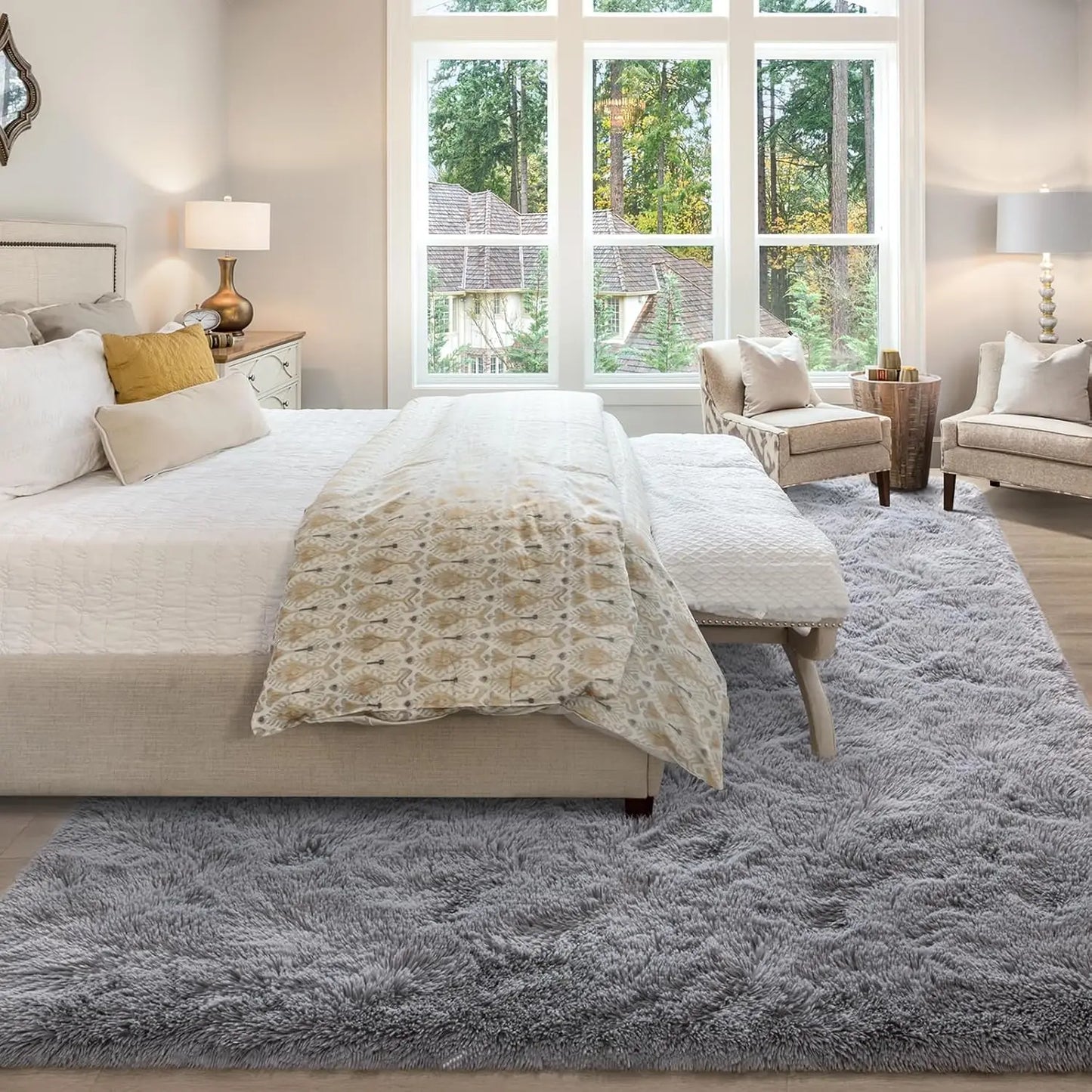 Soft Modern Indoor Shaggy Rug For Living Room And Bedroom