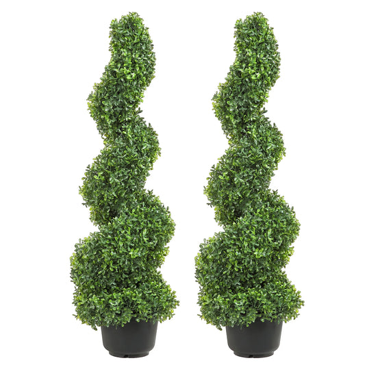 NONECN Boxwood Tower Topiary Spiral Artificial Plant