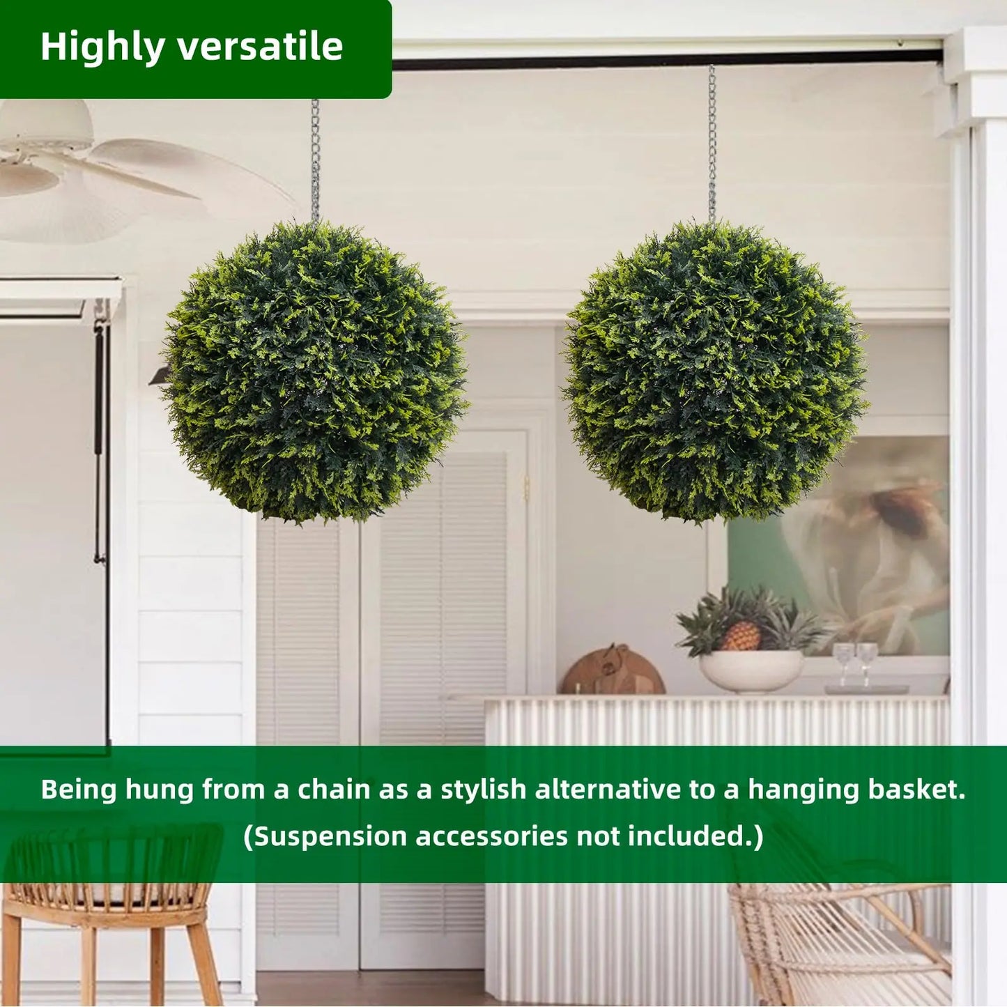 Studyset Topiary Balls Outdoor Decor Set of 2 for Home