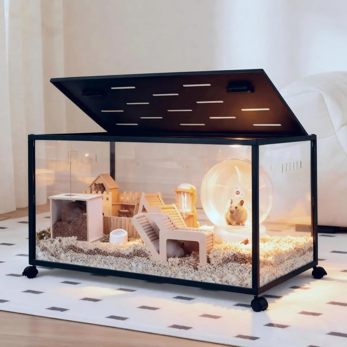 Stackable Hamster Cage With Top Access For Small Pets