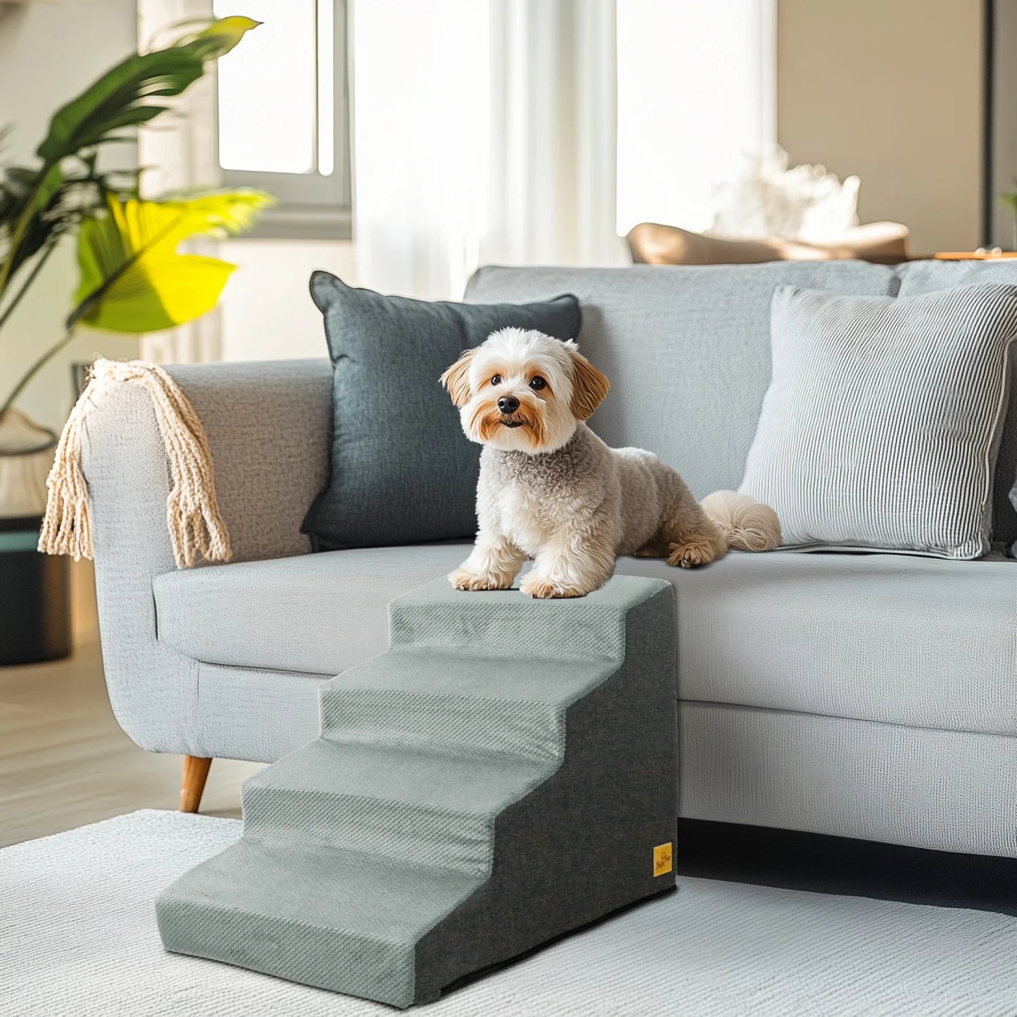 Dog Steps for Small Dogs Non-Slip Ramp with Washable Cover