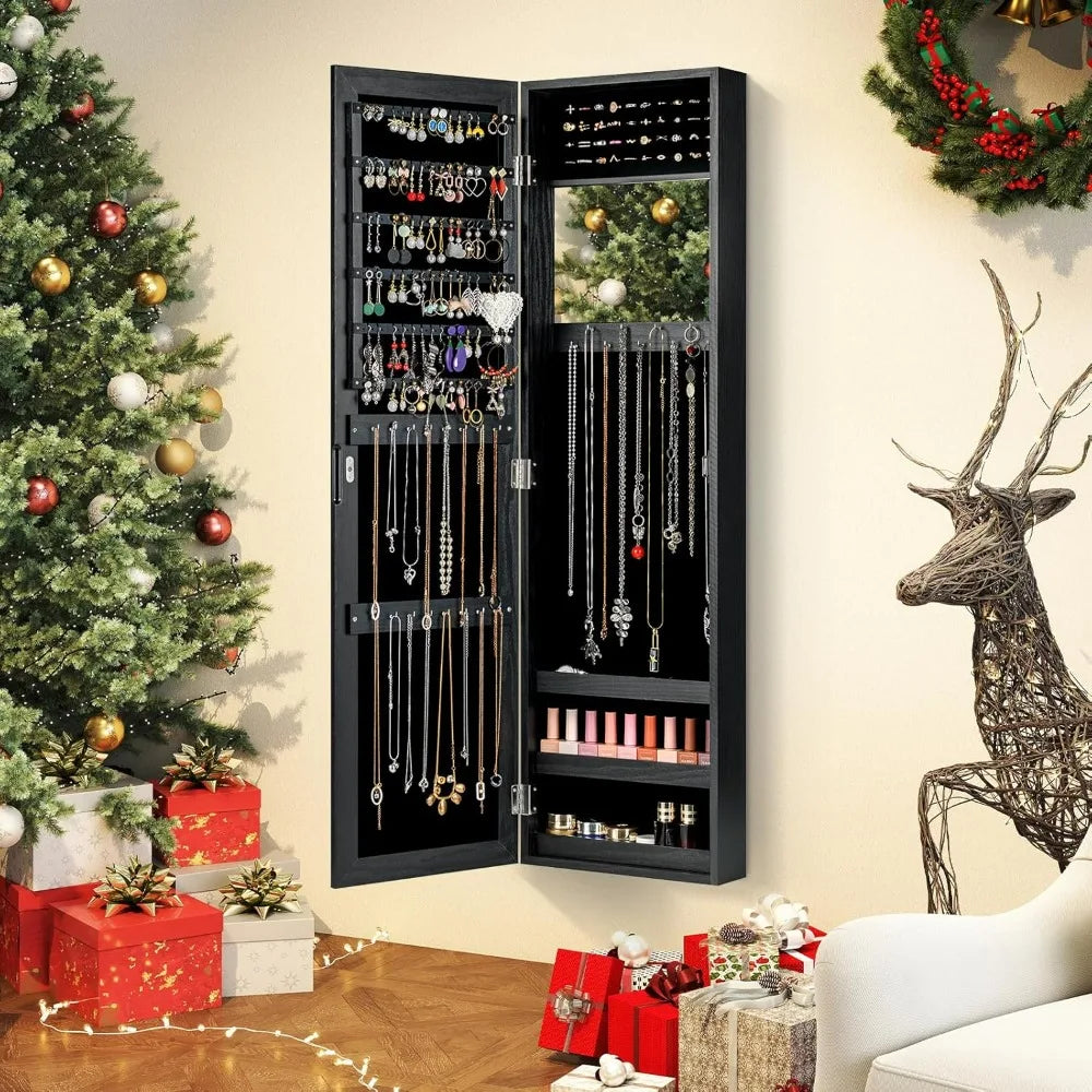 Wall Mounted Jewelry Cabinet With Full Length Mirror