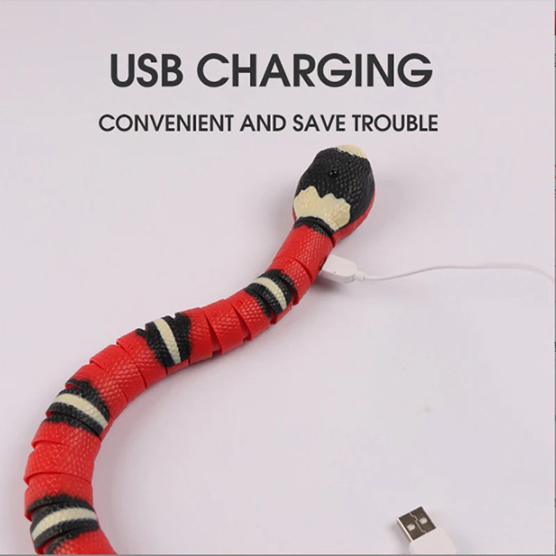 Automatic Cat Toy Interactive Snake Teaser For Cats USB Rechargeable