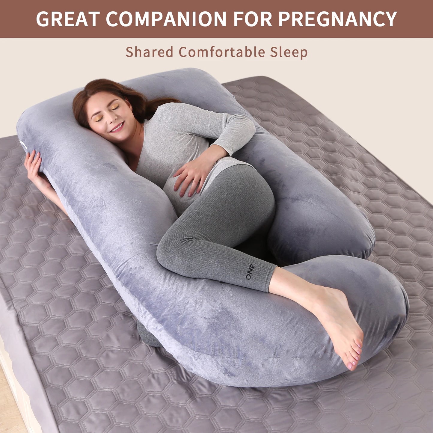 NONECN G Shaped Pregnancy Pillow for Full Body Comfort