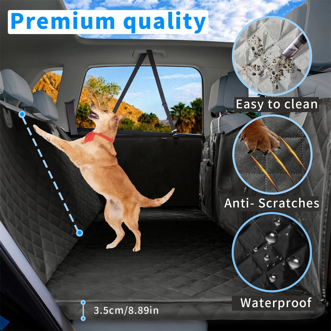 BINGOPAW Waterproof Dog Car Seat Cover Hammock For Back Seat Travel