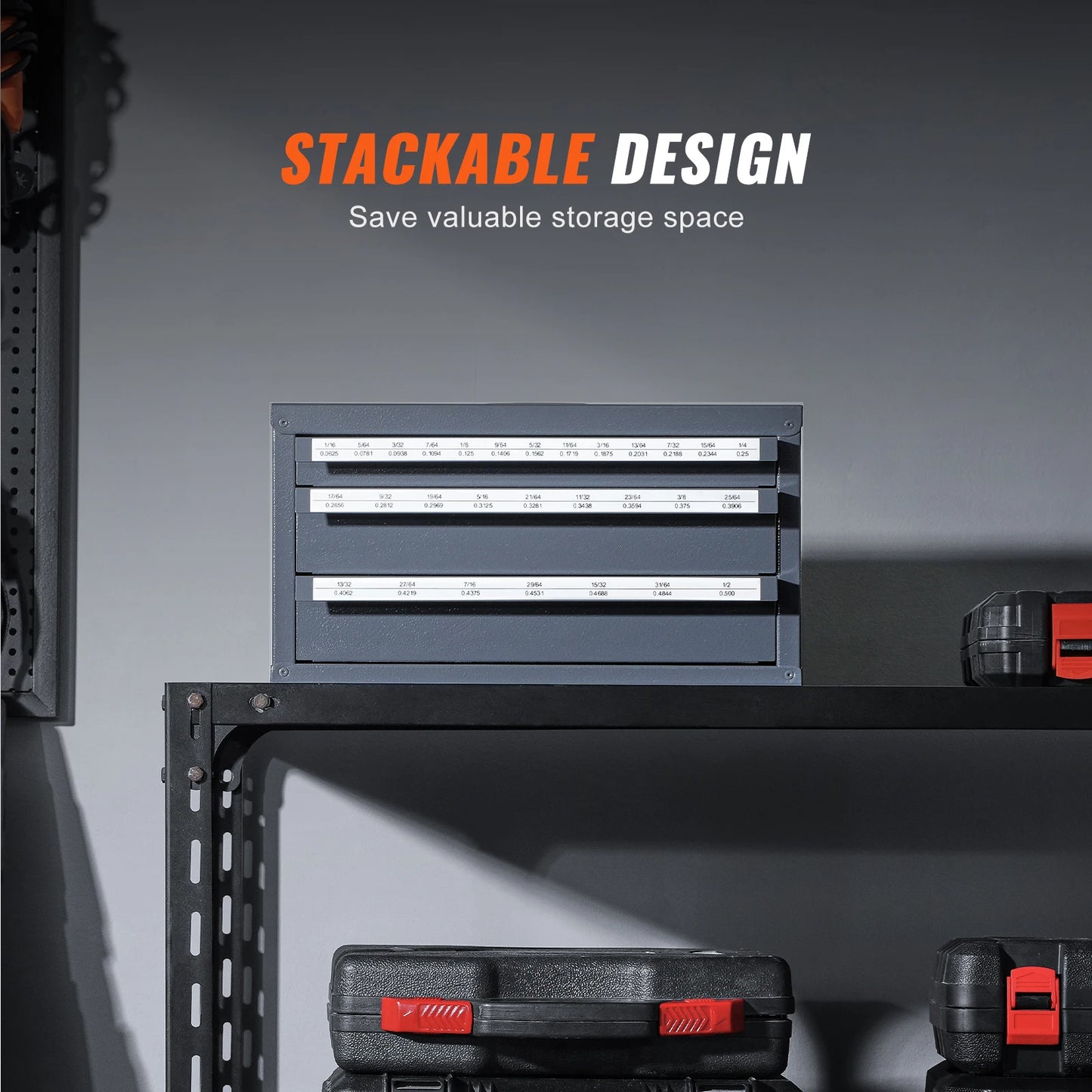 SucceBuy Steel Drill Bit Dispenser Cabinet Organizer