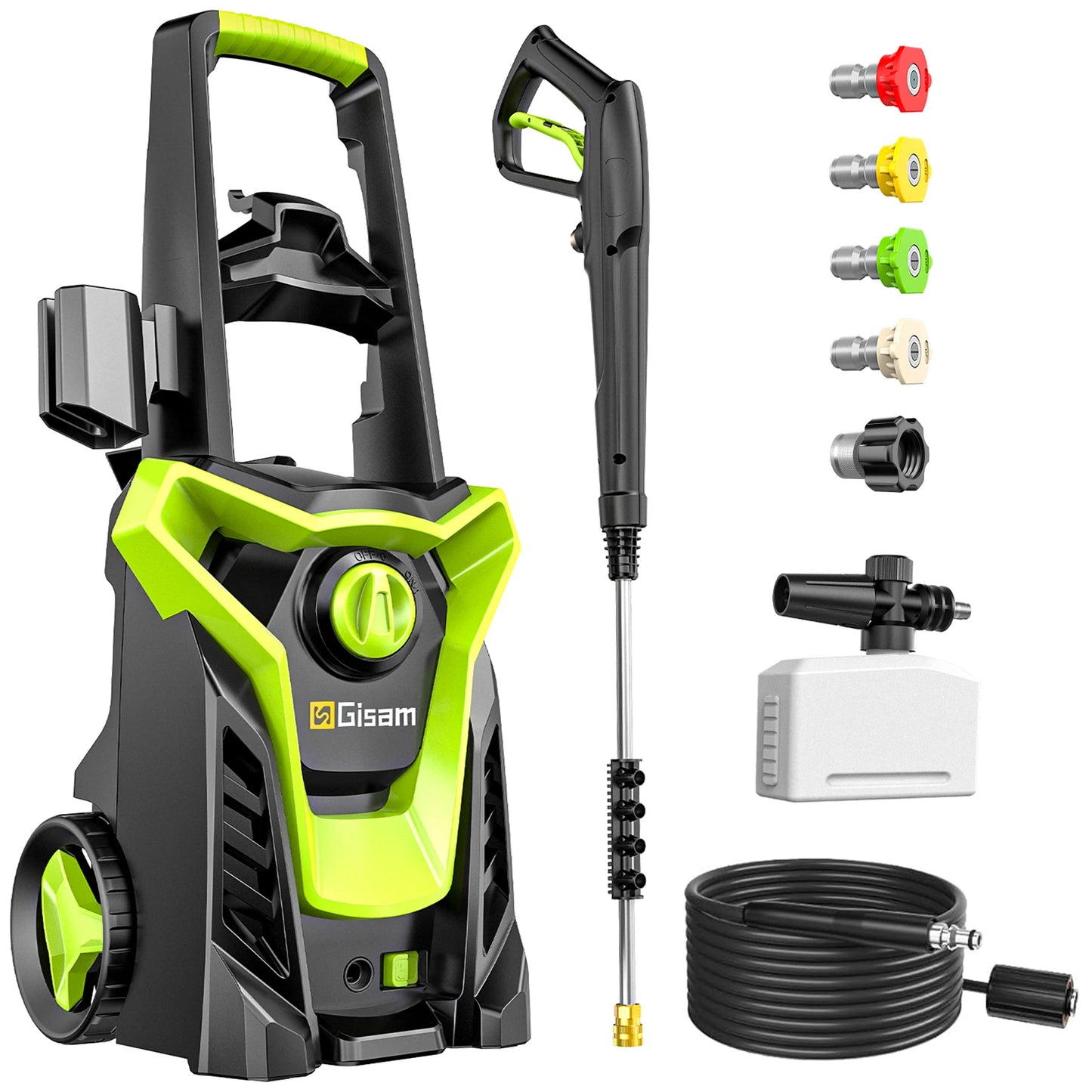 Gisam 4800PSI 1800W Electric Pressure Washer For Car And Home