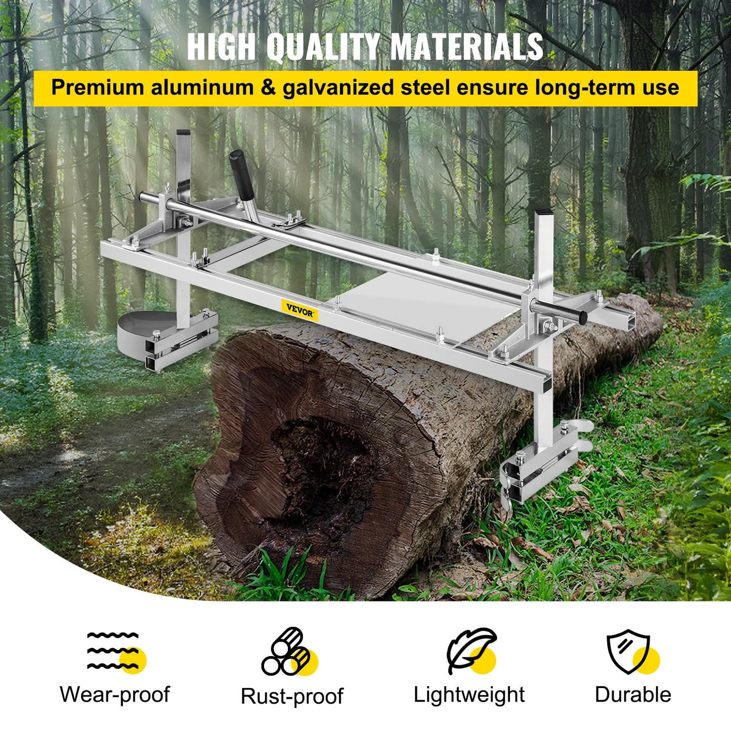 Chainsaw Mill Planking Guide Bar For Wood Lumber Cutting Aluminum