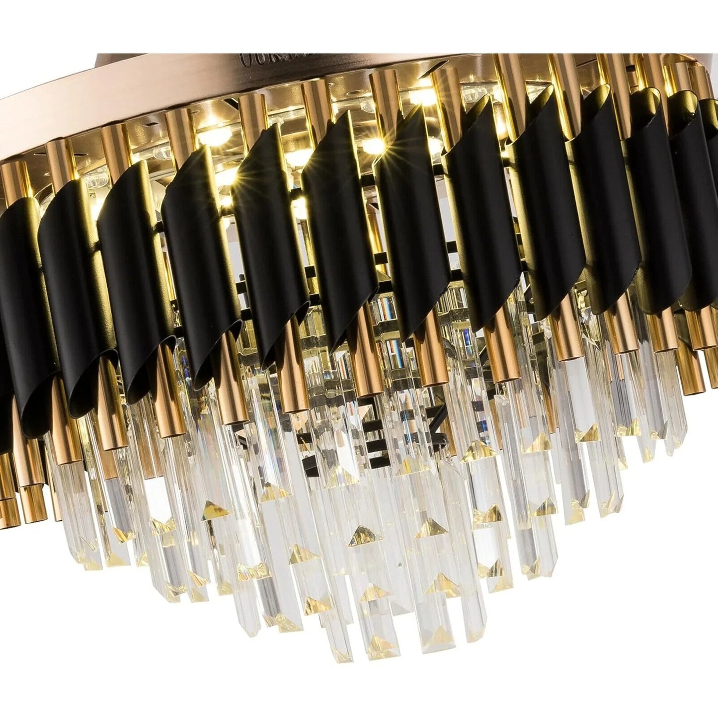 Crystal Ceiling Fan With LED Light And Remote Control
