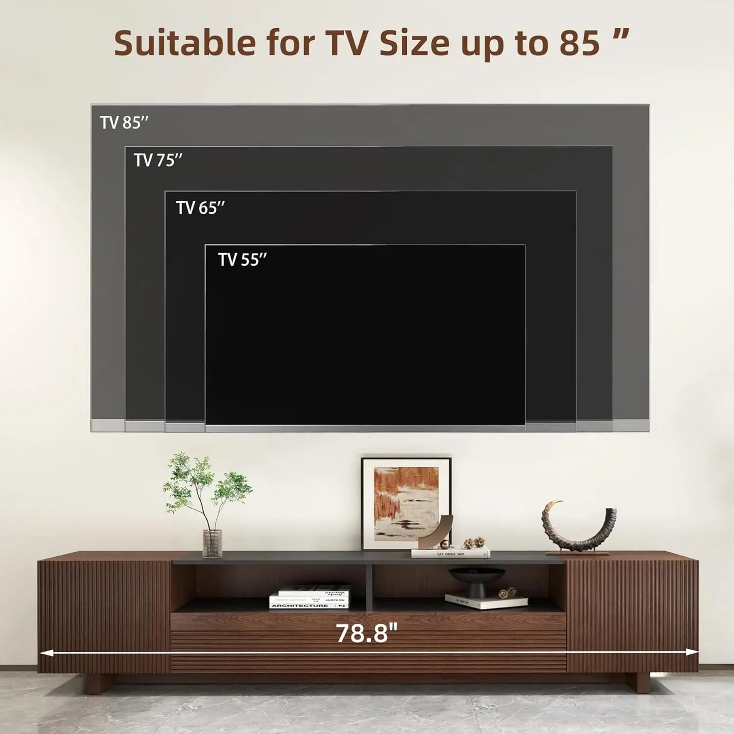 Guangbai TV Stand With Storage Cabinets And Drawers