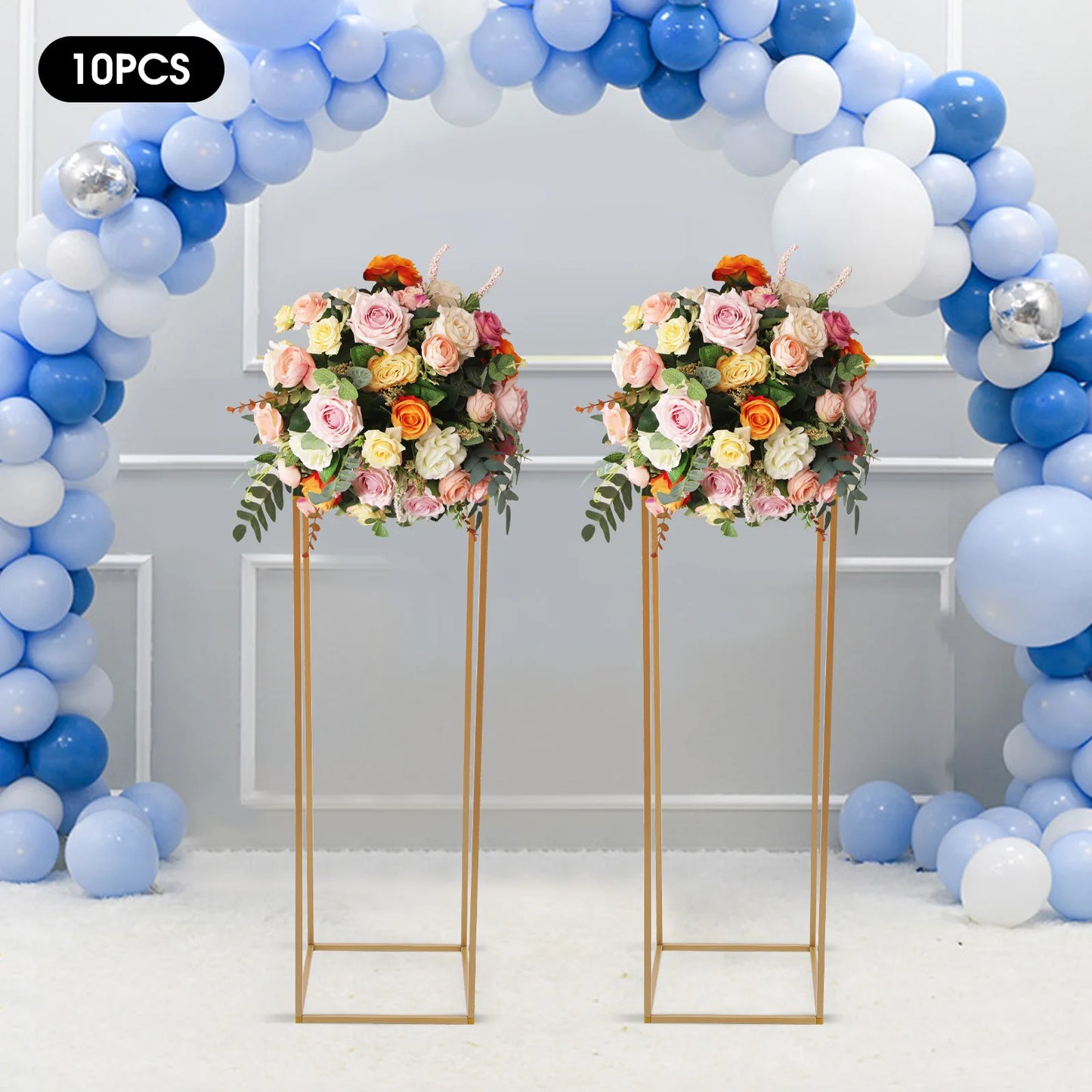 Metal Geometric Flower Vase Stand for Table Centerpieces