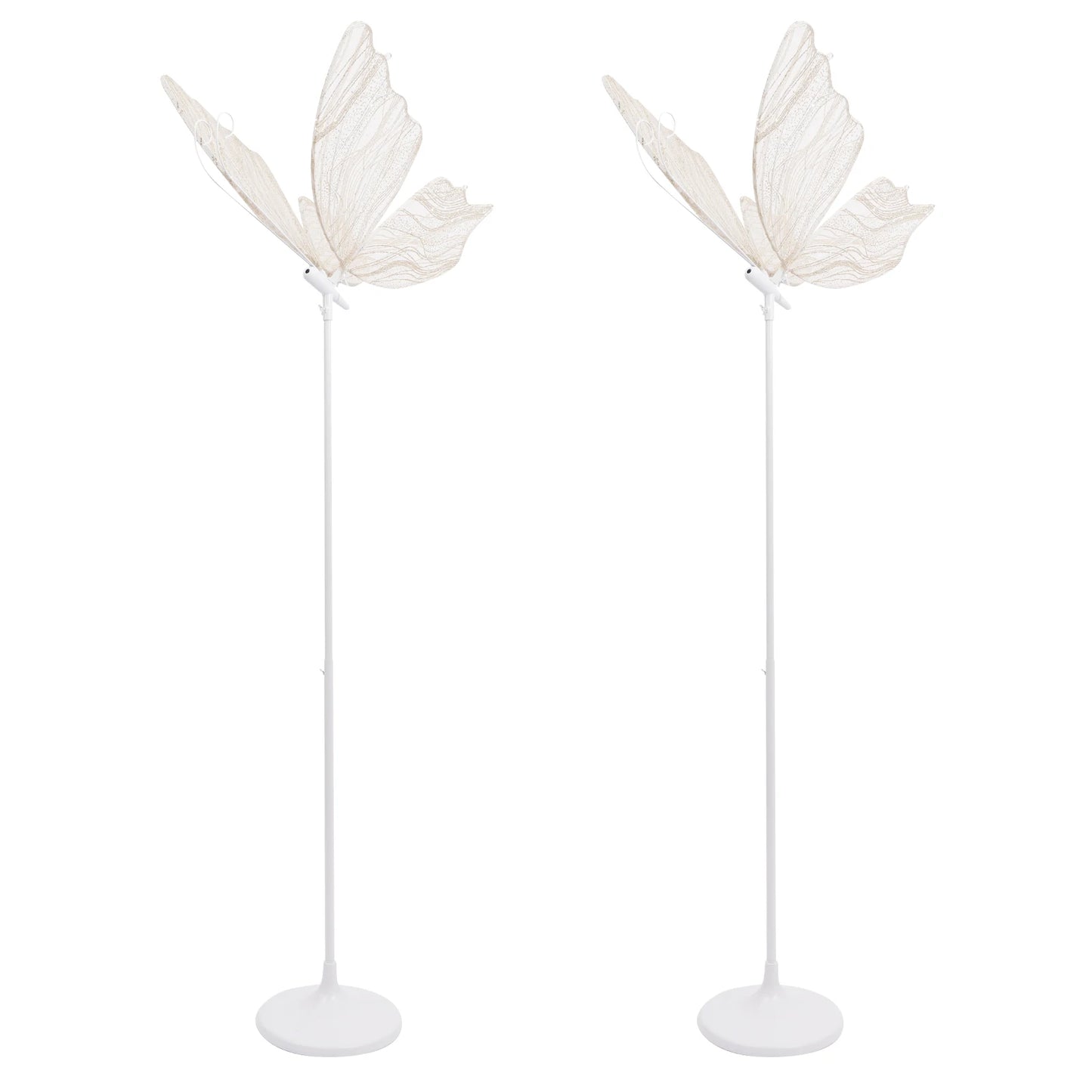 2-Pack Wedding Butterfly Floor Lamp Adjustable Height
