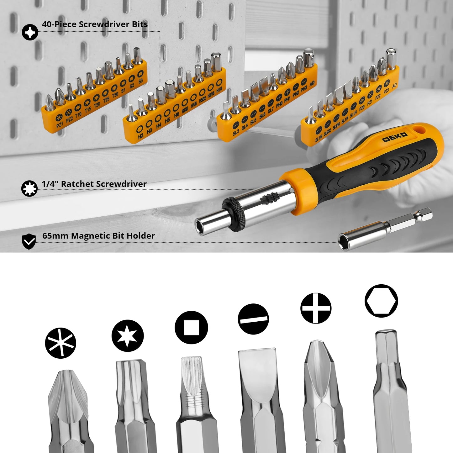 Dekopro 228Piece Socket Wrench Tool Set With Case Included