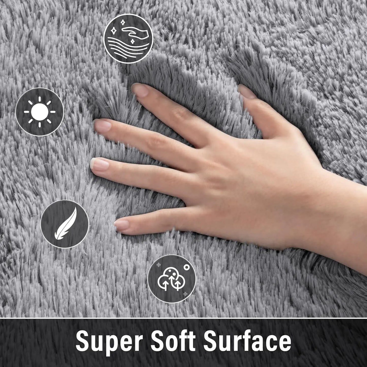 Soft Modern Indoor Shaggy Rug For Living Room And Bedroom