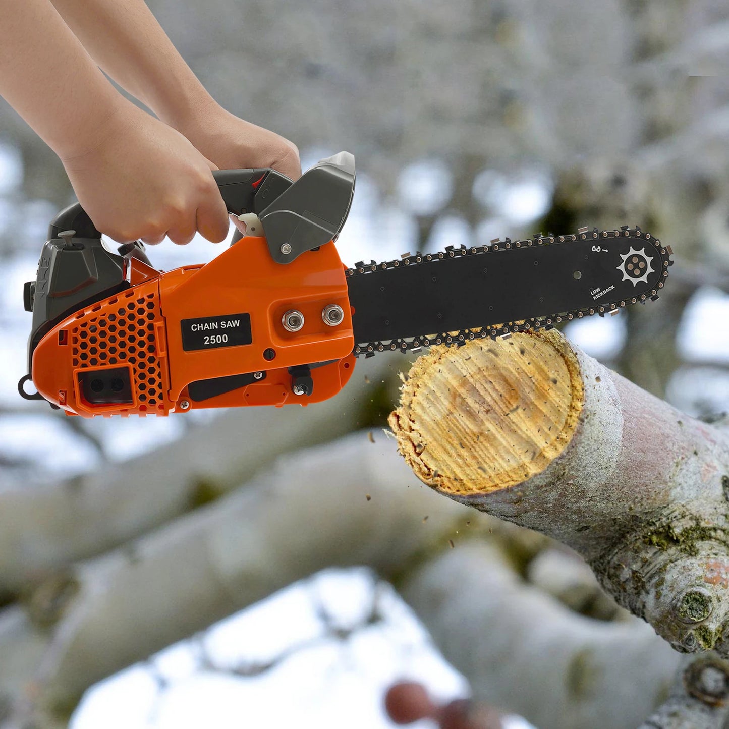 Bymaocar Gas Powered Chainsaw 2 Stroke Portable Tree Cutting Saw