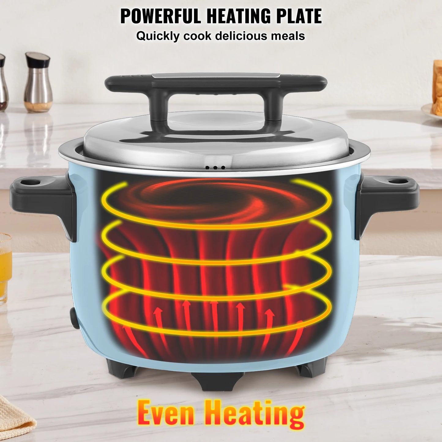 VEVOR Commercial Rice Cooker With Nonstick Aluminum Inner Pot