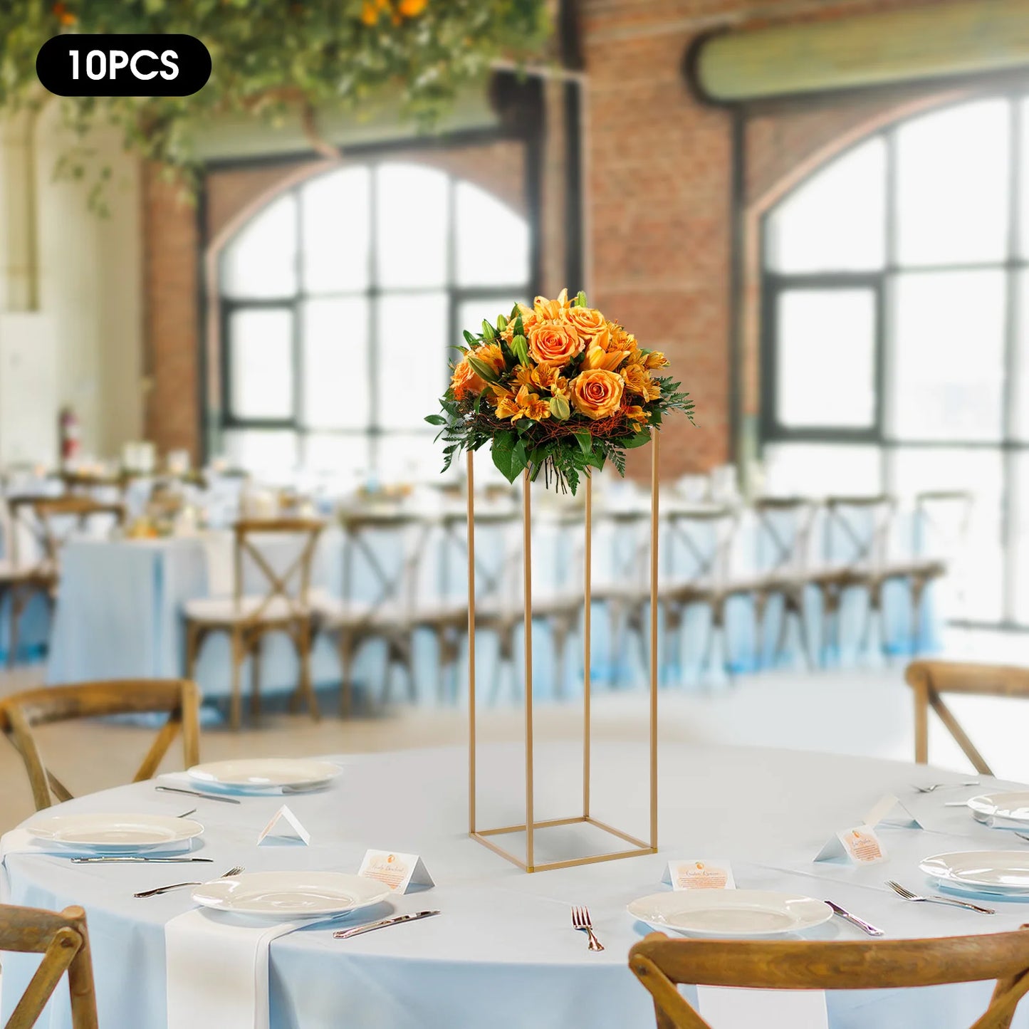 Metal Geometric Flower Vase Stand for Table Centerpieces