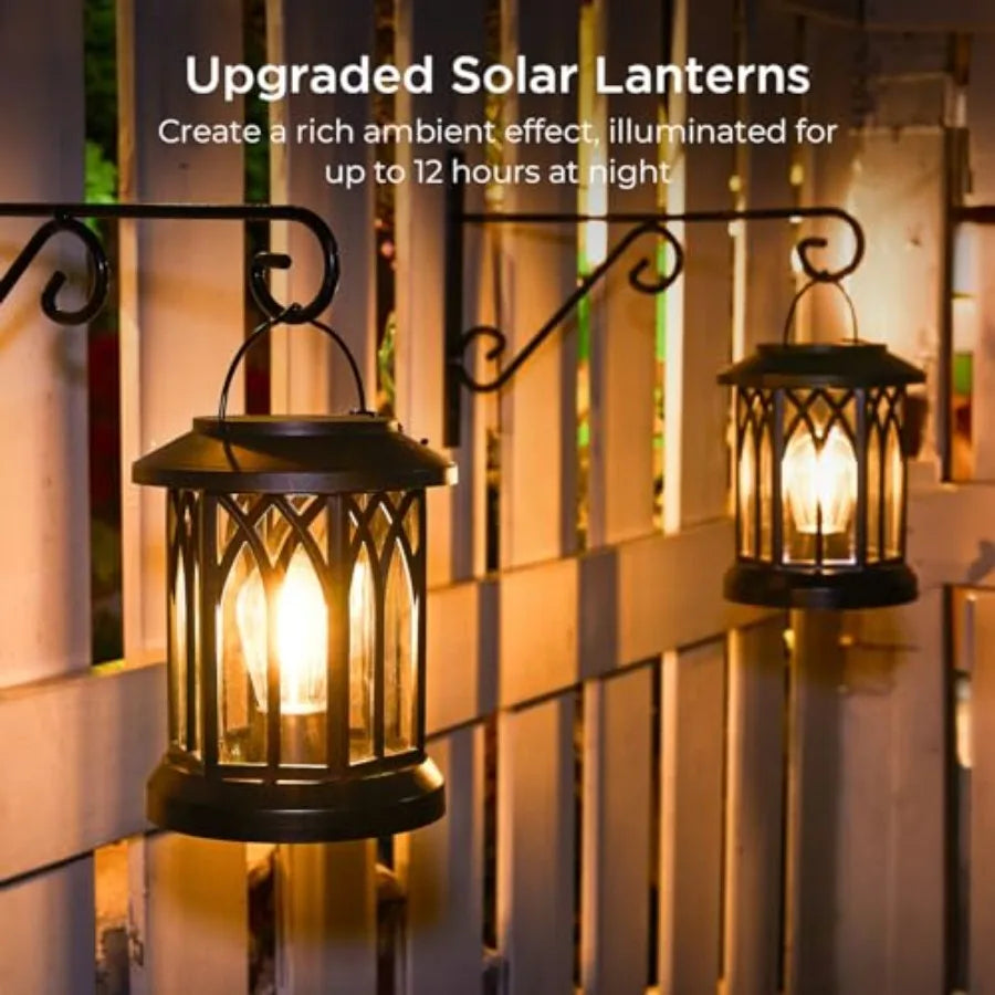 Solar Lanterns Outdoor Waterproof Hanging Lights LED Garden Patio