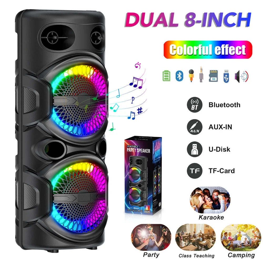 CURUK 3000W Portable Bluetooth Speaker Subwoofer Heavy Bass