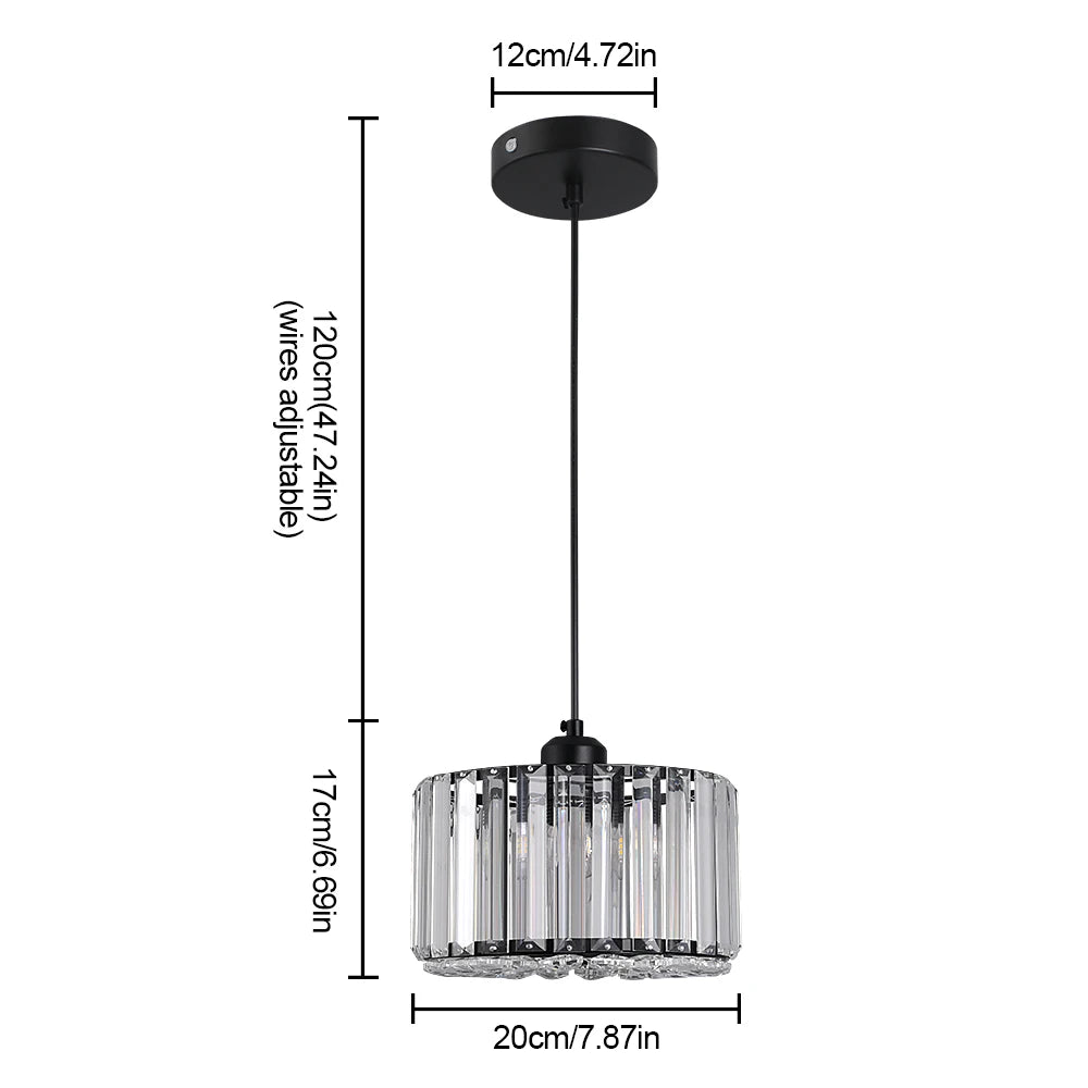 VETRULUS Nordic Crystal LED Pendant Light Chandelier