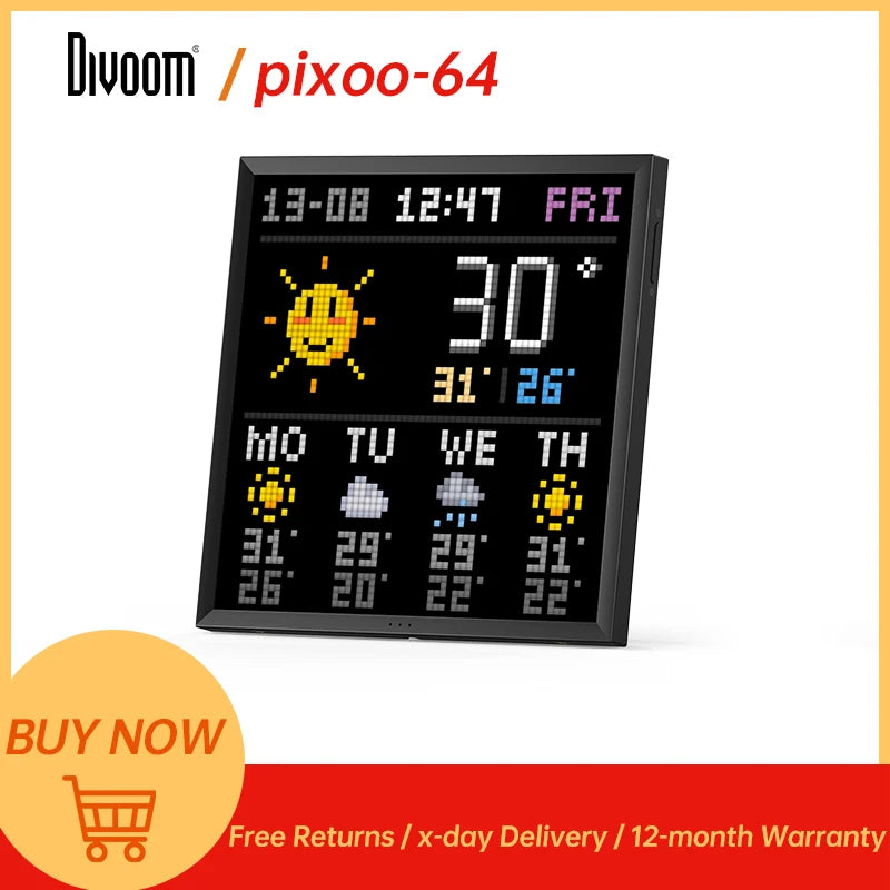 Divoom Pixoo 64 WiFi Pixel Art Display With App Control
