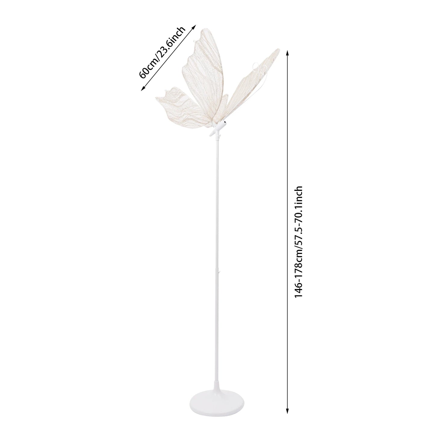 2-Pack Wedding Butterfly Floor Lamp Adjustable Height