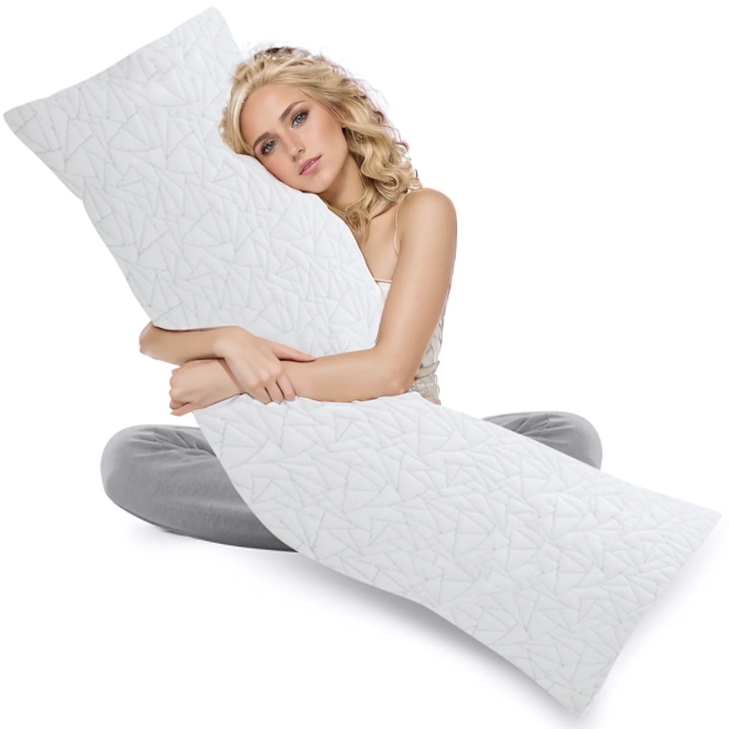Memory Foam Body Pillow For Adults Restful Sleep Comfort