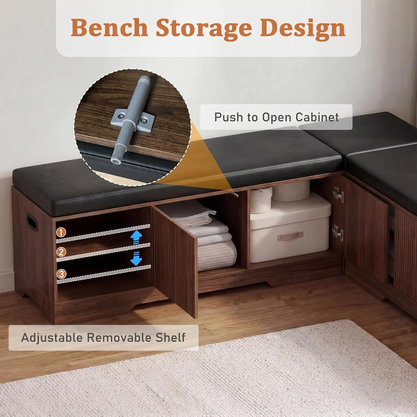 Extendable Breakfast Nook Table Set With Storage Benches And Stools
