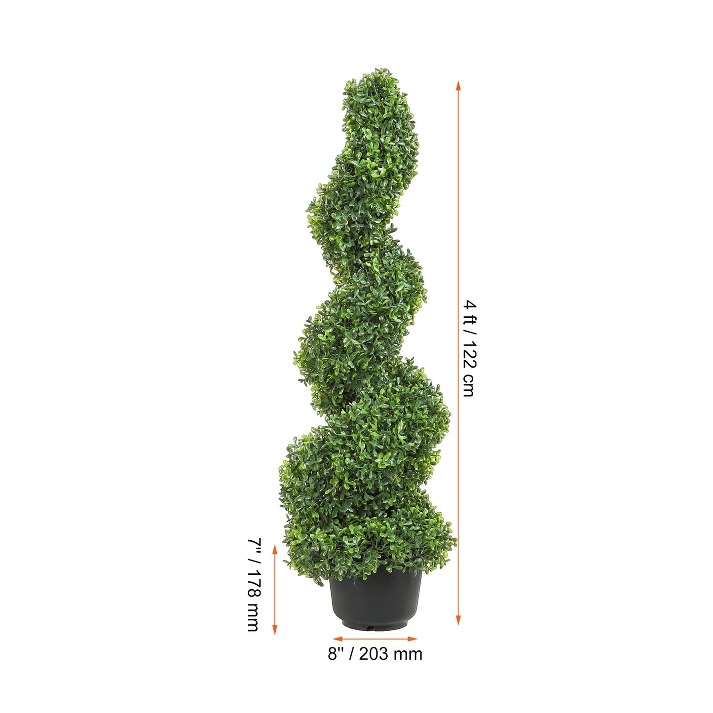 NONECN Boxwood Tower Topiary Spiral Artificial Plant