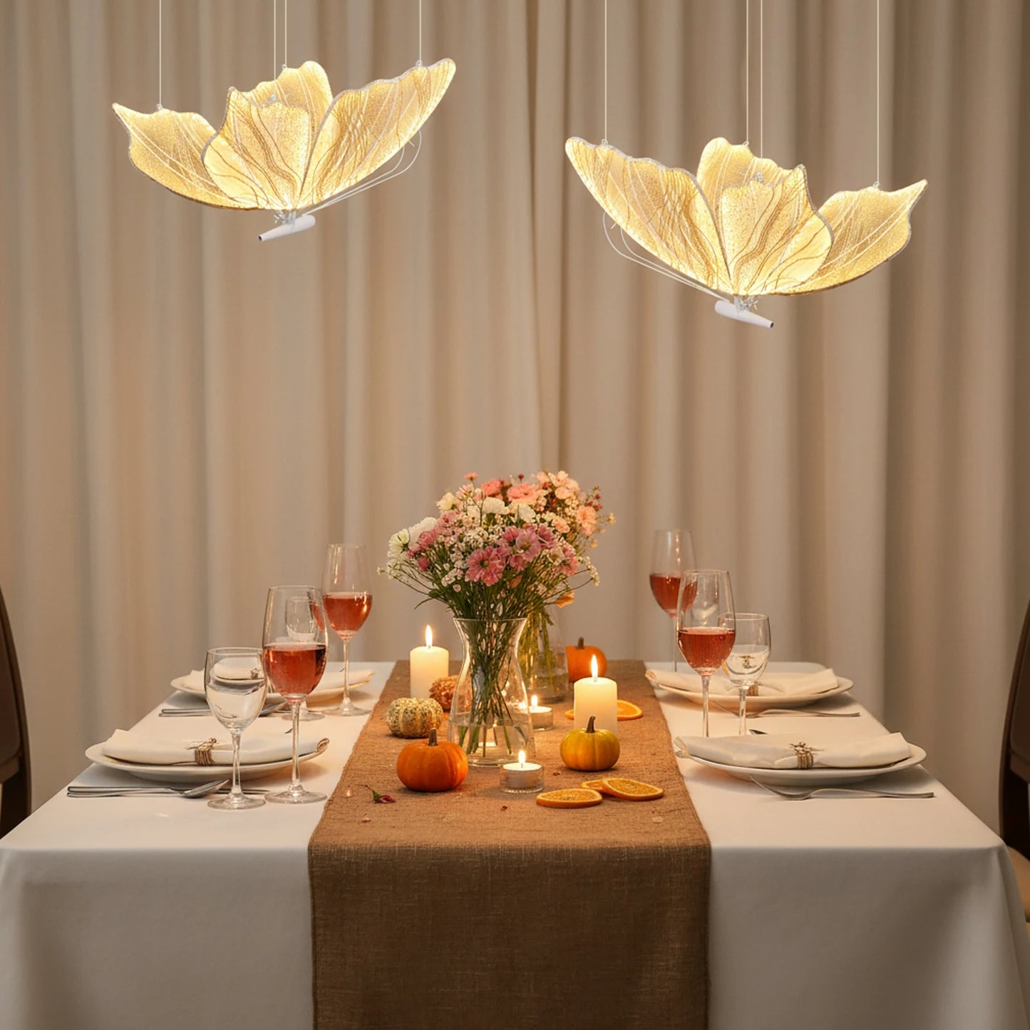 2-Pack Wedding Butterfly Floor Lamp Adjustable Height