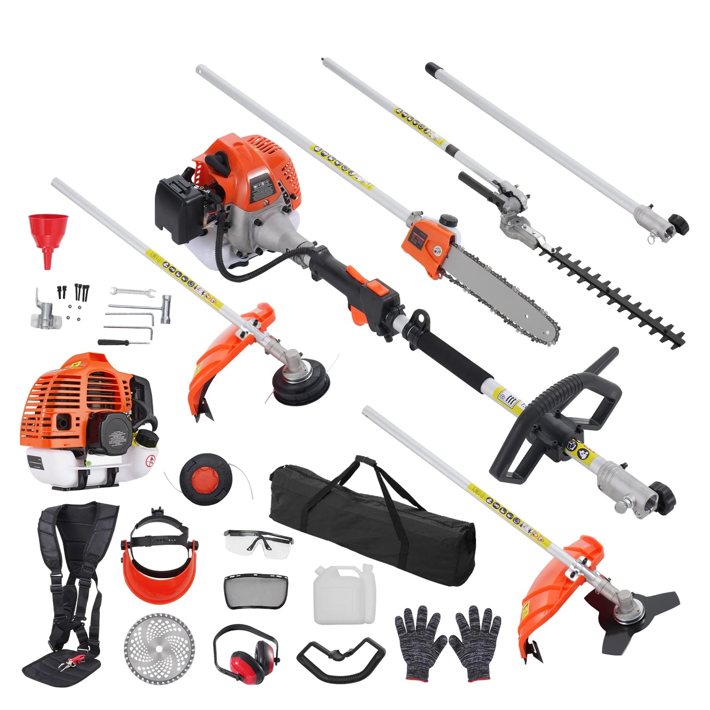 SucceBuy 6 In 1 Gas Hedge Trimmer For Yard Maintenance