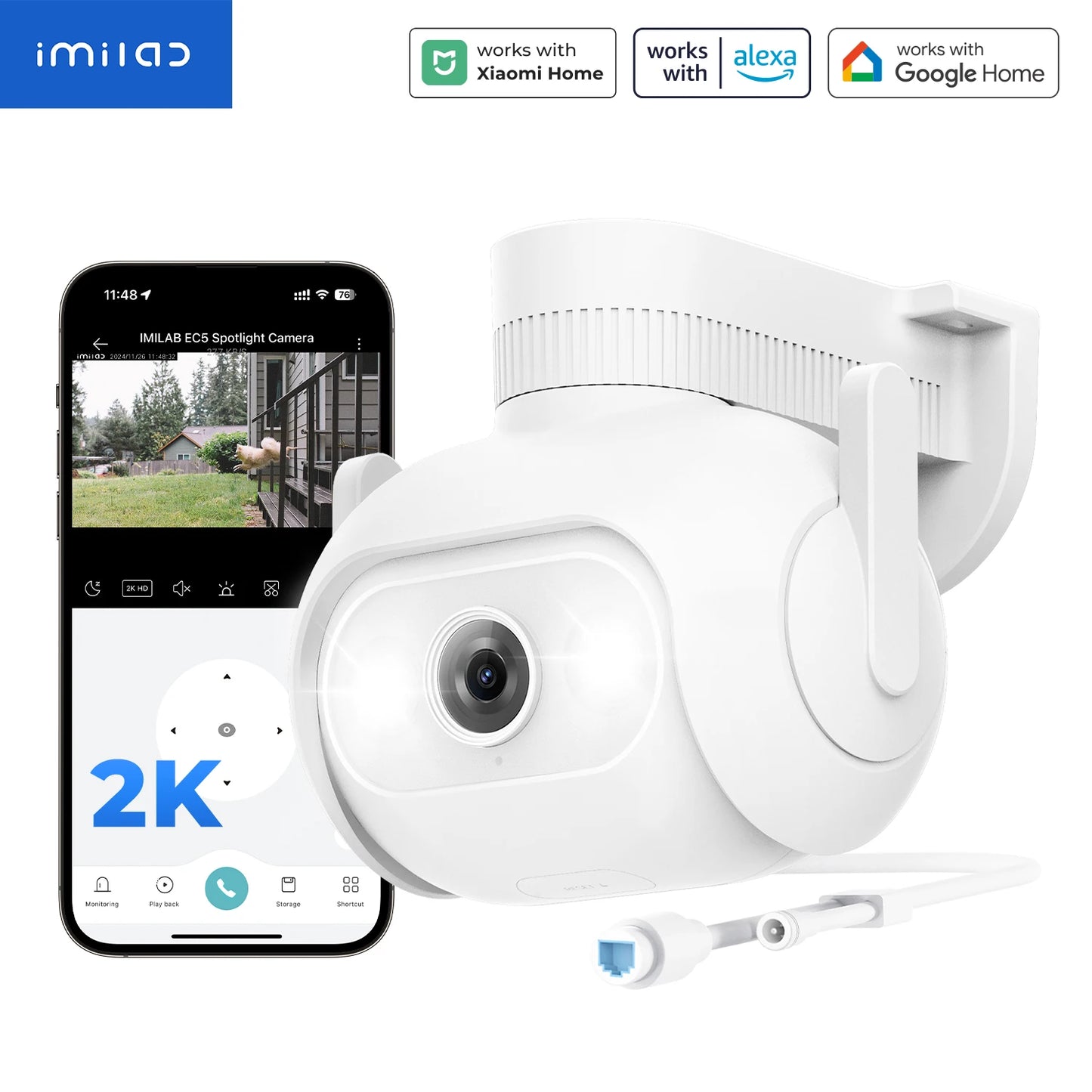 IMILAB EC5 Floodlight Camera 3MP Outdoor Security Surveillance