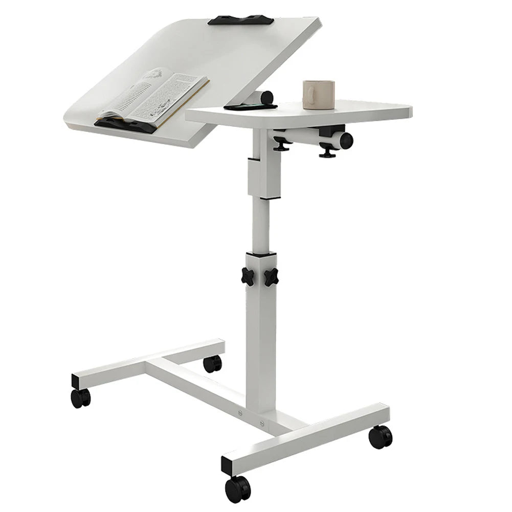 HiMISS Adjustable Overbed Table With Wheels