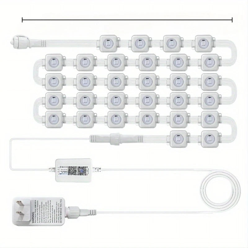 MIMIRGB Waterproof Outdoor LED Light String Eaves Lights With App Control
