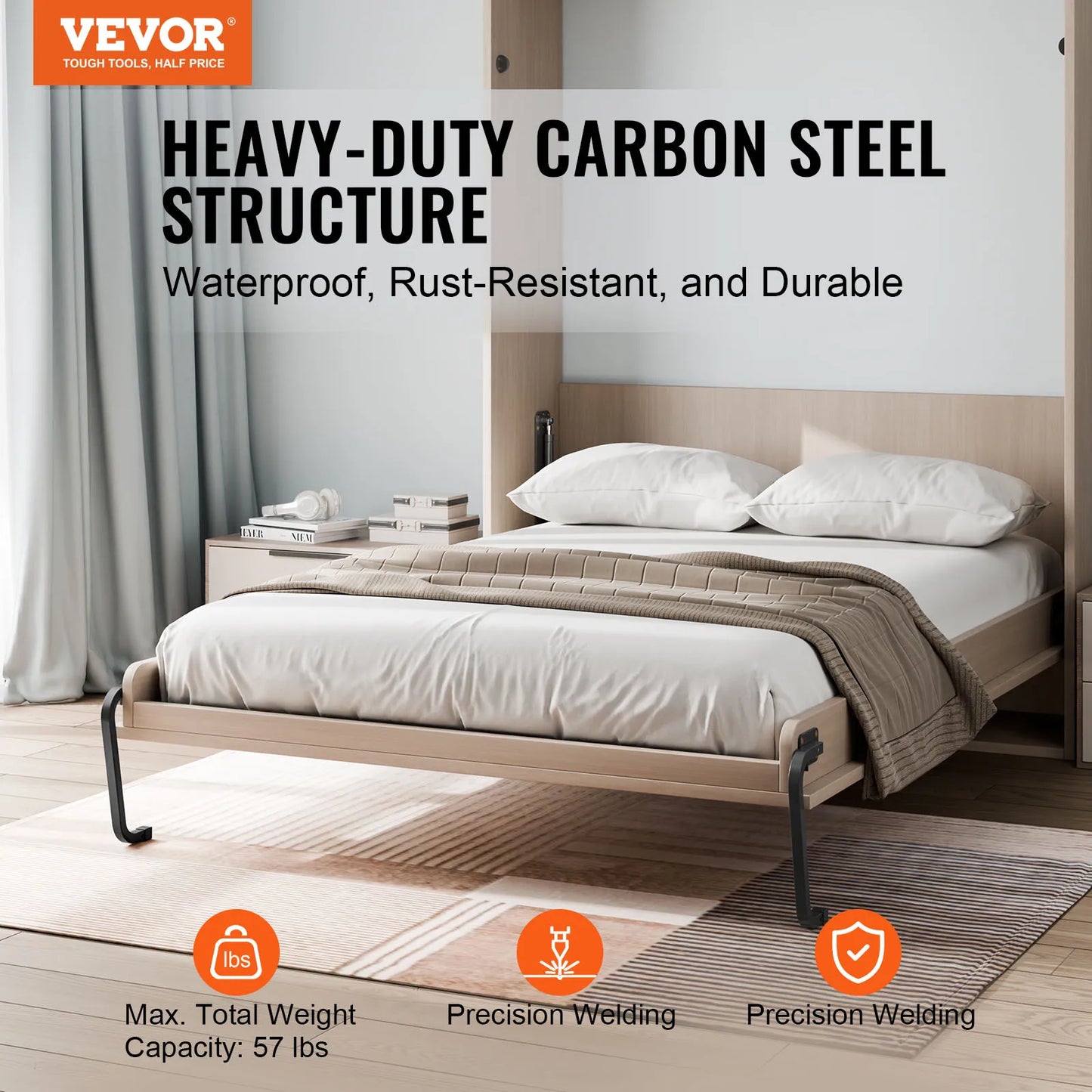 Murphy Bed Kit Vertical Deluxe DIY Wall Mechanical Hardware